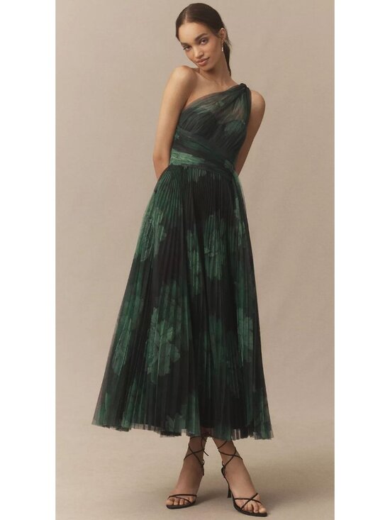 Anthropologie Dresses & Skirts - Anthropologie Hutch Phillippa One-Shoulder A-Line Maxi DressSize 10 Green